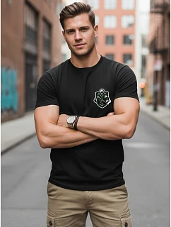 Pánske tričko s minimalistickou potlačou a taktickým motívom NX089R