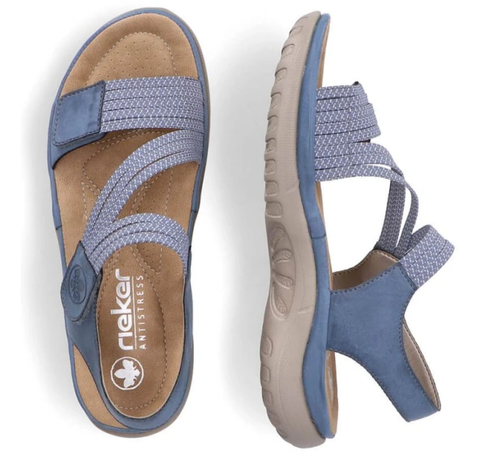 Pohodlné modré sandále Rieker W RKR587