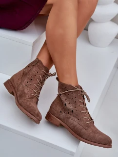 Šnurovacie topánky HY51-136 hnedé - S.Barski