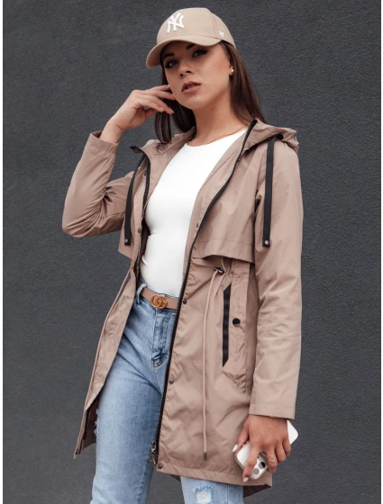 Dámská přechodná bunda parka béžová Dstreet model 21979007 - FashionStreet Dámská přechodná bunda parka béžová Dstreet model 21979007 - FashionStreet