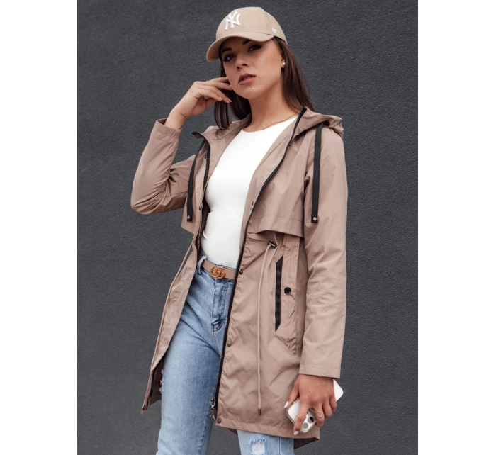 Dámská přechodná bunda parka béžová Dstreet model 21979007 - FashionStreet Dámská přechodná bunda parka béžová Dstreet model 21979007 - FashionStreet