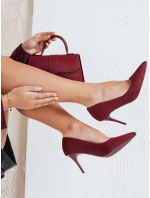 Dámské vínové semišové boty Dstreet model 21992193 - FashionStreet