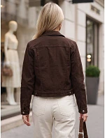 Kurtka jeansowa damska przejściowa brązowa model 22341145 - FashionStreet
