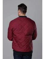 Pánska prešívaná bunda typu "bomber" vo vínovej bordovej farbe (MY01-6)
