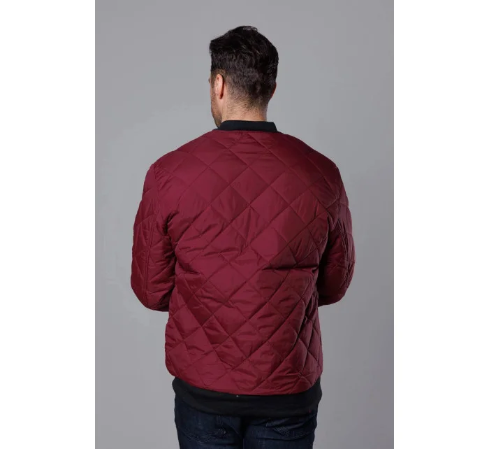 Pánska prešívaná bunda typu "bomber" vo vínovej bordovej farbe (MY01-6)