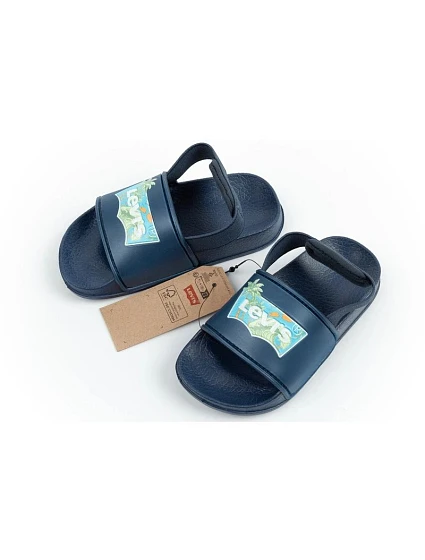 Dětské žabky Levi's Pool S Mini chlapecké námořnicky modré dětské sandály Dětské žabky Levi's Pool S Mini chlapecké námořnicky modré dětské sandály