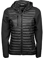 Tee Jays TJ 9629 Dámska bunda s kapucňou Crossover 18.9629 čierna/čierna