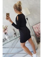 Šaty s potlačou koša čiernej