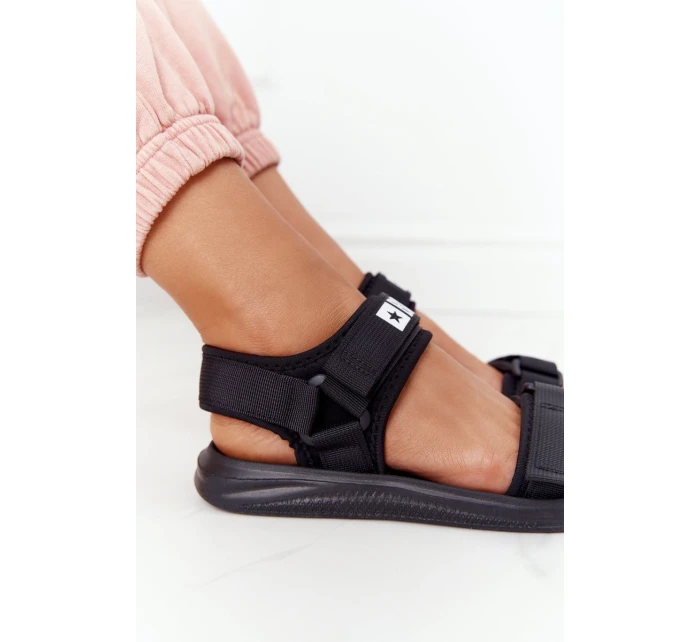 Dámské Sportovní Sandály Big Star model 21556525 Černé - Big Star Shoes Dámské Sportovní Sandály Big Star model 21556525 Černé - Big Star Shoes