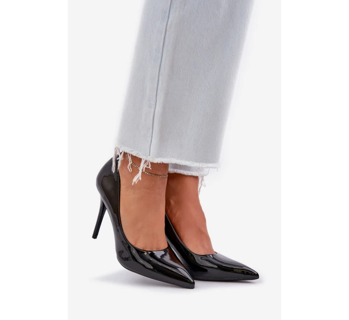 Szpilki Lakierowane Ze Szpiczastymi Noskami Czarne Omenra Szpilki Lakierowane Ze Szpiczastymi Noskami Czarne Omenra