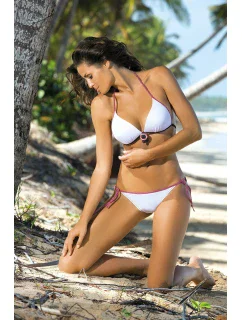 Plavky Megan Bianco + Red M-251 White and Red (84) - Marko