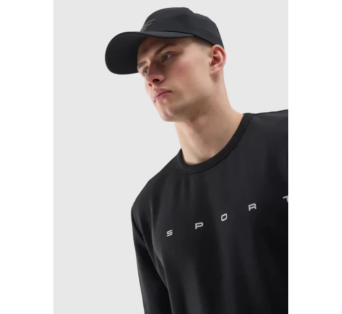 Pánska bavlnená mikina 4F - čierna Pánska bavlnená mikina 4F - čierna