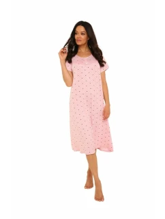 Dlhá dámska nočná košeľa s krátkymi rukávmi 441 JULIETTE