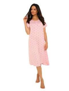 Dlhá dámska nočná košeľa s krátkymi rukávmi 441 JULIETTE