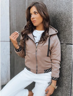 Dámska bunda s kapucňou SELENE camel FashionStreet TY3752