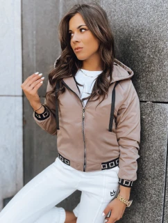 Dámska bunda s kapucňou SELENE camel FashionStreet TY3752