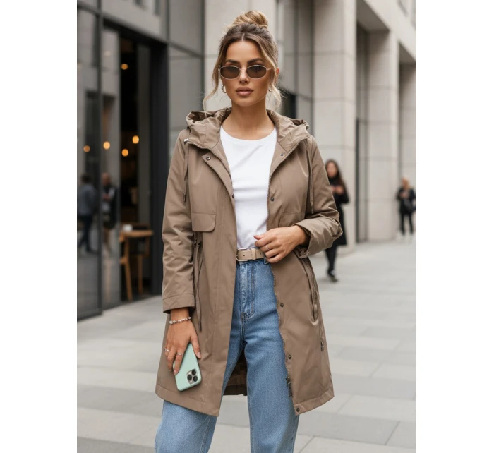 Dámská přechodná bunda parka béžová Dstreet model 21995952 - FashionStreet