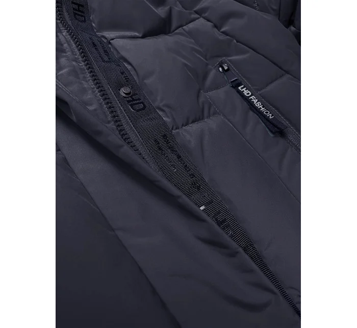 Tmavě modrá dámská zimní prošívaná bunda model 21248060 - LHD