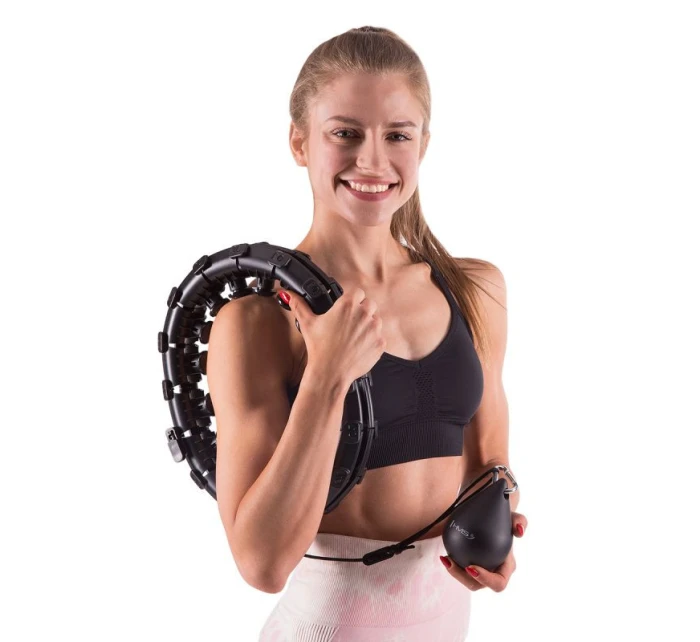 HMS HHW01 obruč s výstupkami a závažiami čierna HMS HHW01 obruč s výstupkami a závažiami čierna