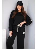 Dámsky set maslová mikina + nohavice čierna Dámsky set maslová mikina + nohavice čierna