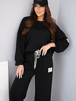 Dámsky set maslová mikina + nohavice čierna