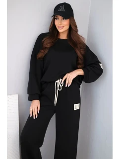 Dámsky set maslová mikina + nohavice čierna