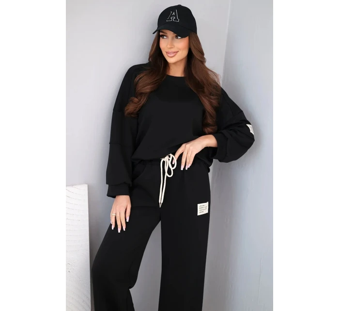 Dámsky set maslová mikina + nohavice čierna Dámsky set maslová mikina + nohavice čierna
