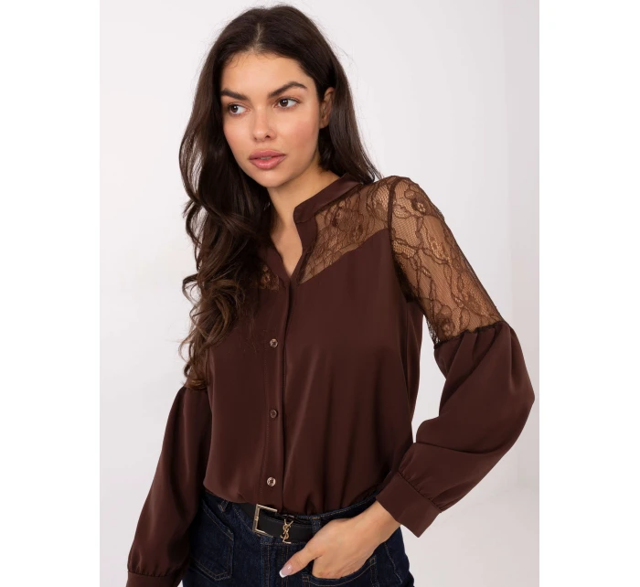 Koszula MI KS model 21768451 brązowy - FPrice Koszula MI KS model 21768451 brązowy - FPrice