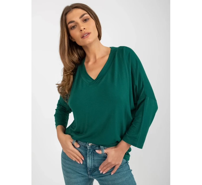 Bluzka RV BZ model 18510290 ciemny zielony - FPrice Bluzka RV BZ model 18510290 ciemny zielony - FPrice