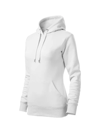 Dámska mikina s kapucňou biela
