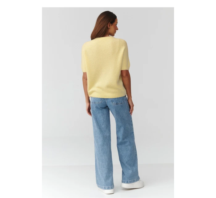 Sveter s krátkym rukávom model 224077 Makadamia