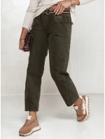 Dámské kalhoty s páskem olivové Dstreet model 21981981 - FashionStreet