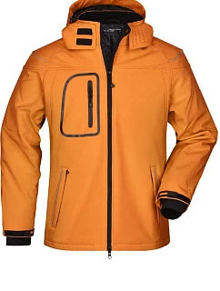 JN 1000 Pánská 3vrstvá zimní softshellová bunda model 22494754 orange - Daiber