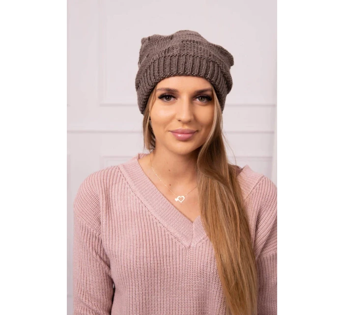 Dámska čiapka Nastia K373 mocca Dámska čiapka Nastia K373 mocca