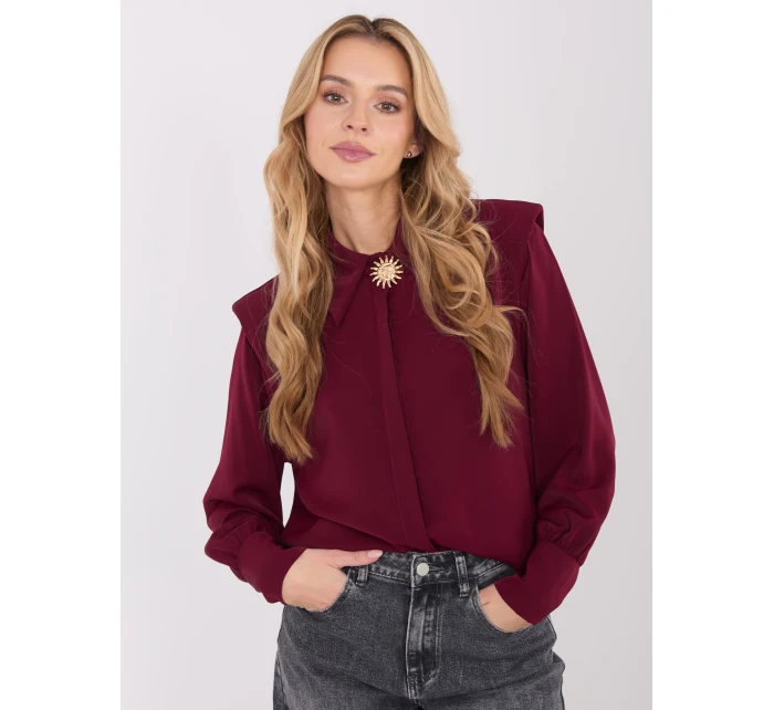 Koszula IT KS model 21782357 bordowy - FPrice Koszula IT KS model 21782357 bordowy - FPrice