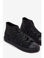 Pánske zateplené tenisky z ECO kože Big Star HI-POLY SYSTEM - čierne