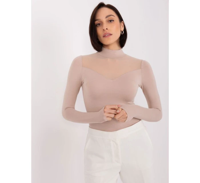 Béžová viskózová halenka model 21462263 - BASIC FEEL GOOD