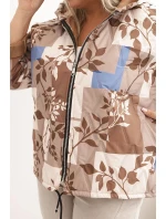 Dámská bunda Plus Size s kapucí a prodlouženým zadním dílem fango