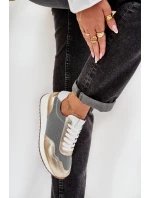Skórzane Buty Sportowe Sneakersy Damskie D&A LR51-847 Złote Skórzane Buty Sportowe Sneakersy Damskie D&A LR51-847 Złote