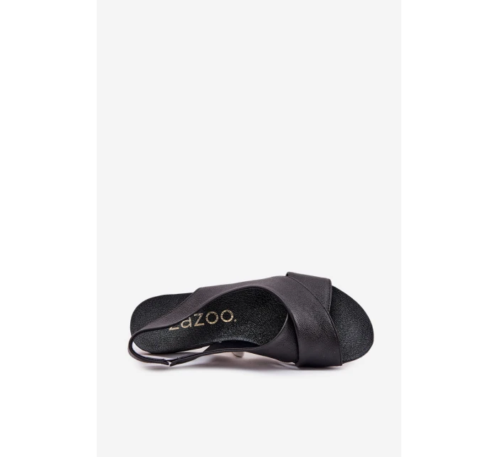 Zazoo 40407 Sandały Skórzane Damskie Czarne