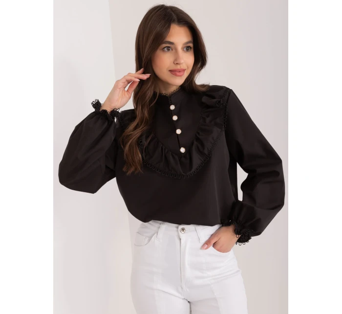 Košeľa LK KS 509556.34 čierna farba