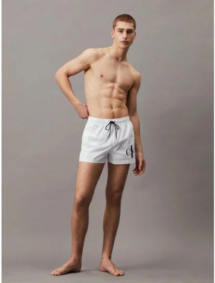 Pánske plavky KM0KM01015 YCD white - Calvin Klein Pánske plavky KM0KM01015 YCD white - Calvin Klein