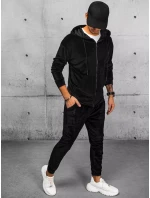 Pánská velurová mikina černá Dstreet model 21967379 - FashionStreet