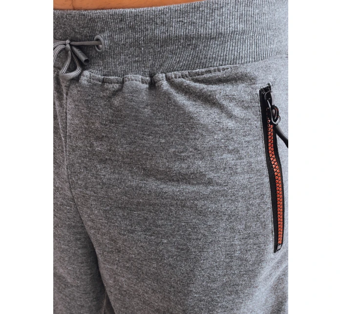 Pánske tmavosivé teplákové šortky FashionStreet SX2276