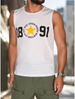 Pánská košile bez rukávů bílá Dstreet model 21988509 - FashionStreet