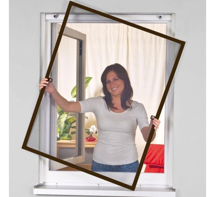 ALU SIEŤ PROTI HMYZU NA OKNÁ 100X120 HNEDÁ PLUS ALU SIEŤ PROTI HMYZU NA OKNÁ 100X120 HNEDÁ PLUS