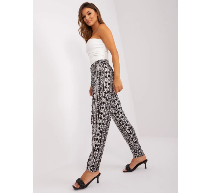 Nohavice D73770M61869O čiernobiele