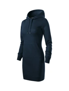Dámske šaty na zapínanie tmavomodré