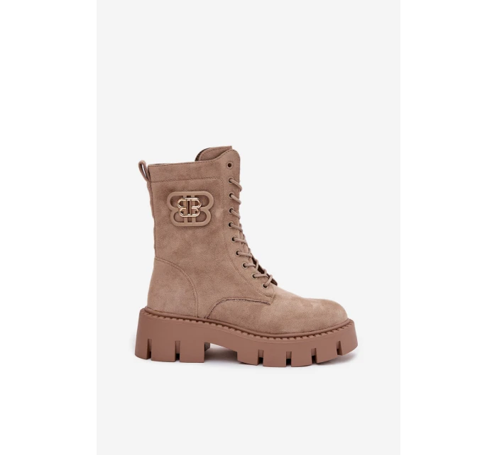 Dámska zateplená členková obuv so zdobením DA183P Beige - Seastar Dámska zateplená členková obuv so zdobením DA183P Beige - Seastar