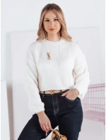 Dámsky oversize sveter BILLIS ecru FashionStreet MY2284 Dámsky oversize sveter BILLIS ecru FashionStreet MY2284